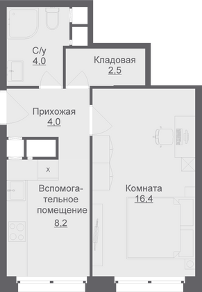 Продажа 1-комнатной квартиры 35,1 м², 16/17 этаж