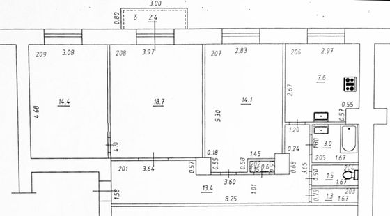 Продажа 3-комнатной квартиры 75,6 м², 5/5 этаж