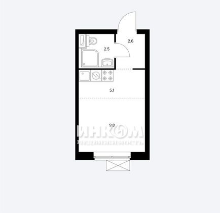 Продажа квартиры-студии 20 м², 18/33 этаж