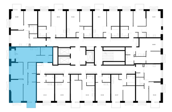 Продажа 3-комнатной квартиры 79,8 м², 18/24 этаж