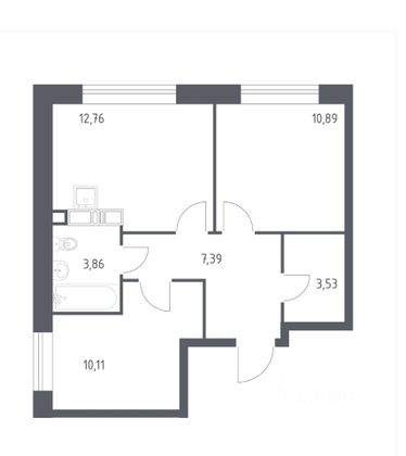 Продажа 2-комнатной квартиры 48,5 м², 7/24 этаж