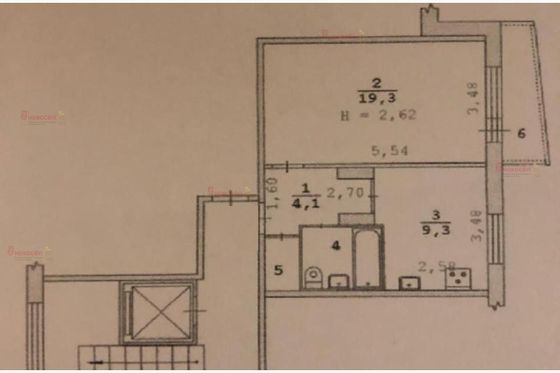 Продажа 1-комнатной квартиры 37,3 м², 9/9 этаж