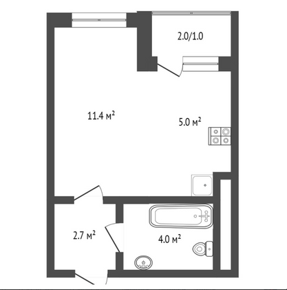 Продажа квартиры-студии 25,1 м², 4/18 этаж