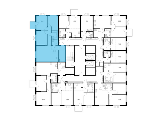 Продажа 3-комнатной квартиры 85,6 м², 3/17 этаж