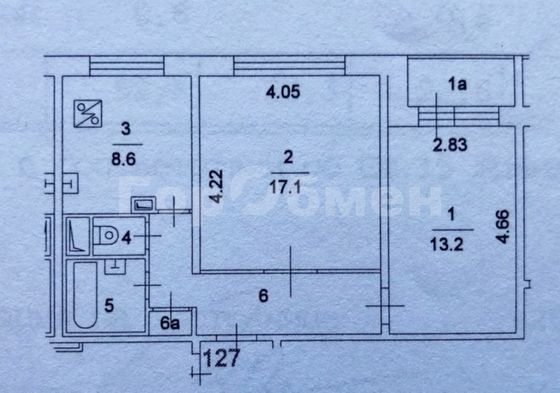 Продажа 1 комнаты, 17,1 м², 10/17 этаж