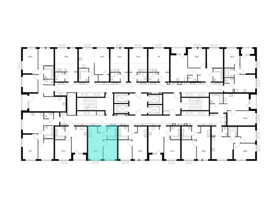 Продажа 1-комнатной квартиры 32,7 м², 5/28 этаж