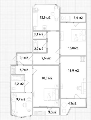 Продажа 4-комнатной квартиры 101 м², 13/18 этаж