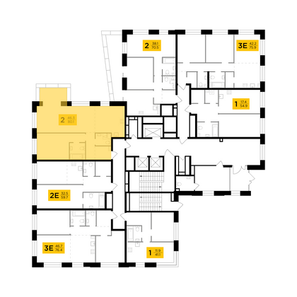 Продажа 2-комнатной квартиры 82,8 м², 2/19 этаж