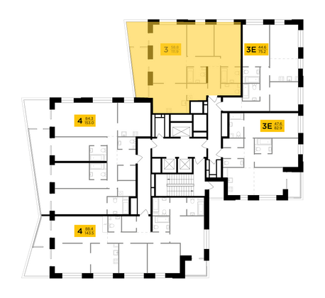 Продажа 3-комнатной квартиры 111,9 м², 17/19 этаж