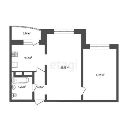 Продажа 2-комнатной квартиры 58,5 м², 11/16 этаж