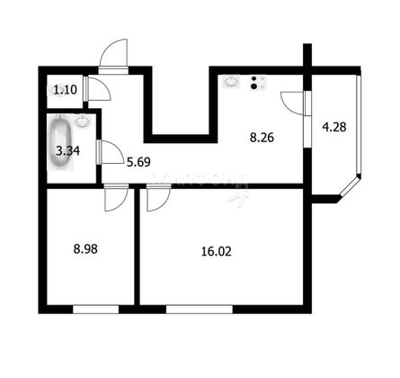 Продажа 2-комнатной квартиры 43,5 м², 19/19 этаж