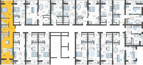 Продажа 2-комнатной квартиры 51 м², 17/19 этаж