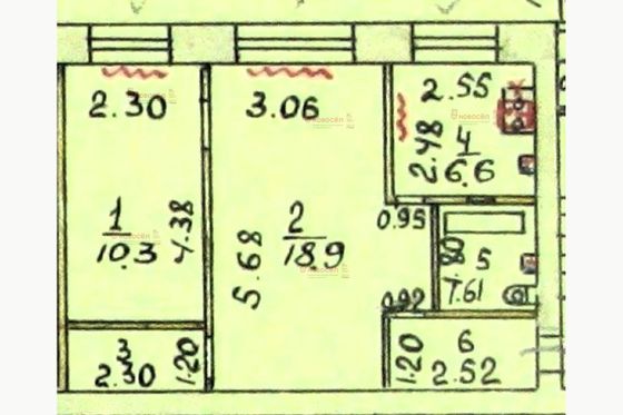 Продажа 2-комнатной квартиры 44,2 м², 1/4 этаж