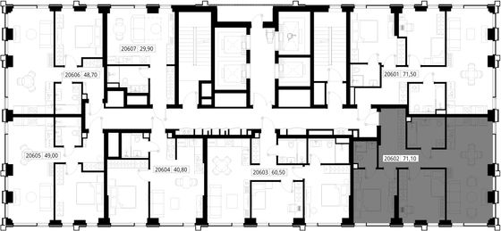 Продажа 2-комнатной квартиры 71,1 м², 6/36 этаж