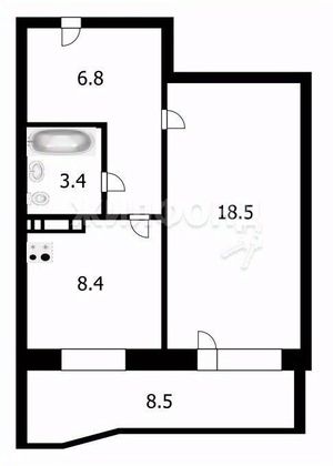 Продажа 1-комнатной квартиры 39,5 м², 7/10 этаж