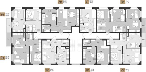 Продажа 2-комнатной квартиры 44,6 м², 2/3 этаж