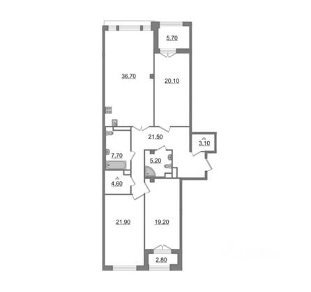 Продажа 4-комнатной квартиры 148,5 м², 6/6 этаж