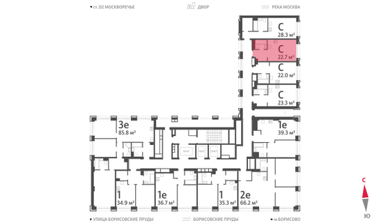Продажа квартиры-студии 22,7 м², 2/52 этаж
