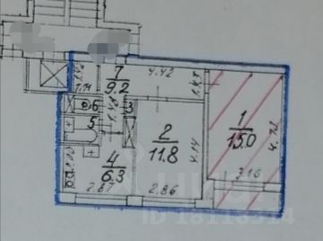 Продажа 1 комнаты, 15 м², 9/9 этаж