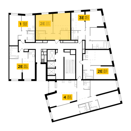 Продажа 2-комнатной квартиры 52,9 м², 28/30 этаж