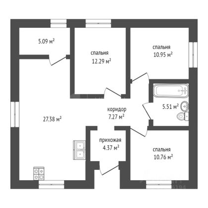 Продажа дома, 83 м², с участком 7,5 сотки