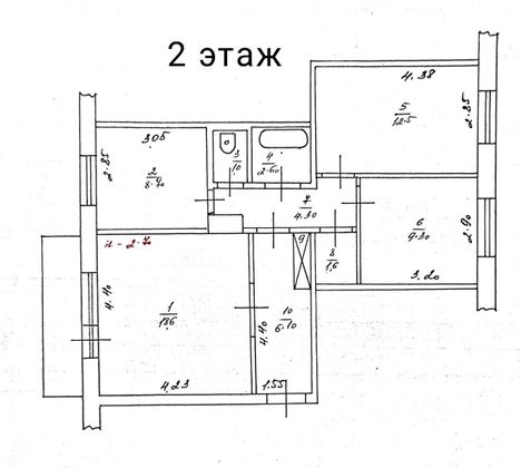 Продажа 3-комнатной квартиры 65,3 м², 2/5 этаж