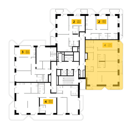 Продажа 4-комнатной квартиры 134,4 м², 18/19 этаж