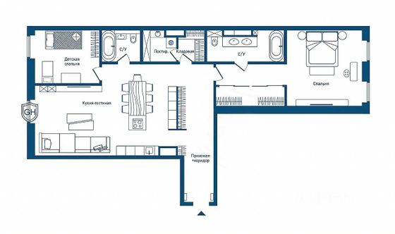 Продажа 3-комнатной квартиры 144 м², 6/8 этаж