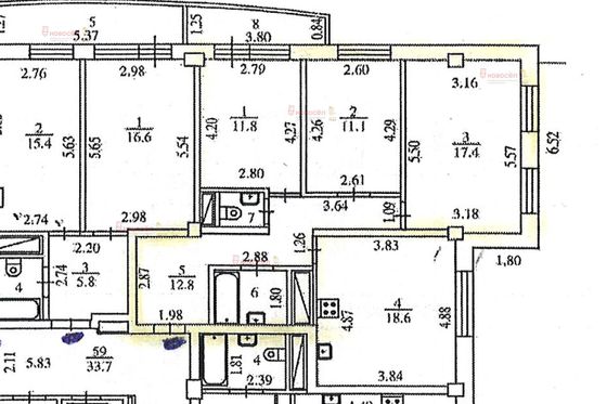 Продажа 3-комнатной квартиры 76,8 м², 12/16 этаж