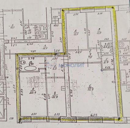 Продажа 4-комнатной квартиры 122 м², 9/9 этаж