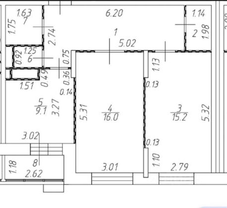 Продажа 2-комнатной квартиры 62,5 м², 11/17 этаж