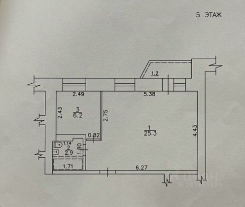 Продажа 1-комнатной квартиры 36 м², 5/10 этаж