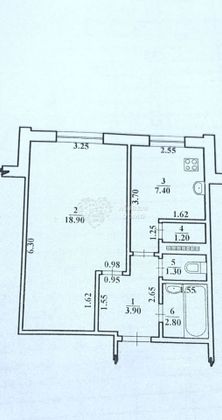 Продажа 1-комнатной квартиры 35,5 м², 5/5 этаж