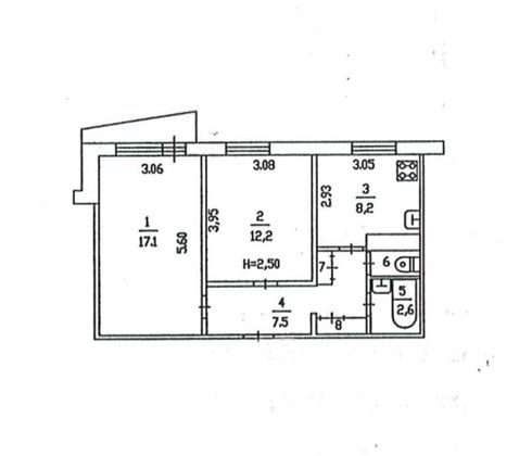 Продажа 2-комнатной квартиры 49,8 м², 2/9 этаж