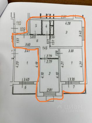 Продажа 2-комнатной квартиры 57,4 м², 12/25 этаж