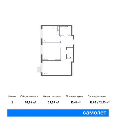 22,3 м², студия, 11/13 этаж