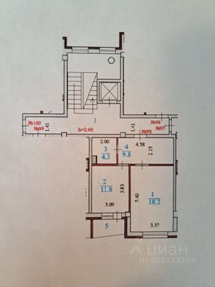 Продажа 1-комнатной квартиры 45,8 м², 2/10 этаж