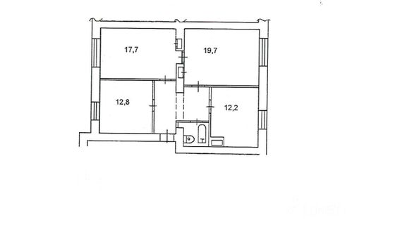 Продажа 3-комнатной квартиры 75,4 м², 1/2 этаж