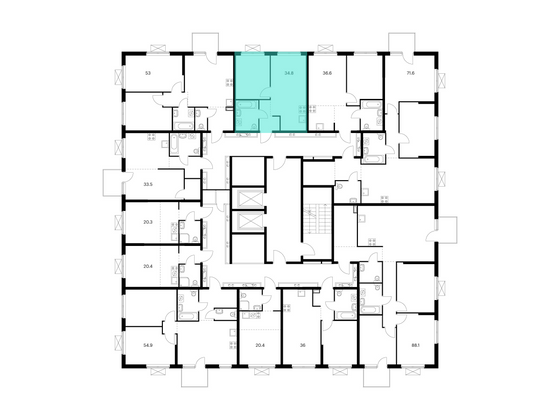 Продажа 1-комнатной квартиры 34,8 м², 9/17 этаж