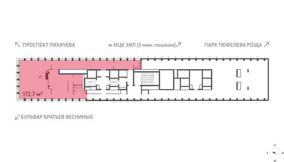 Продажа 1-комнатной квартиры 172,7 м², 40/40 этаж