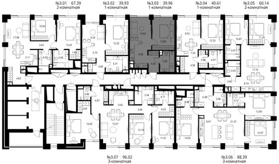 Продажа 1-комнатной квартиры 40 м², 3/27 этаж