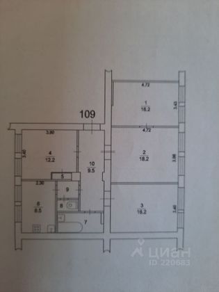 Продажа 4-комнатной квартиры 88,8 м², 5/5 этаж