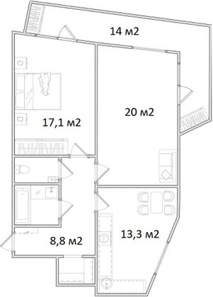 Аренда 2-комнатной квартиры 70 м², 10/25 этаж