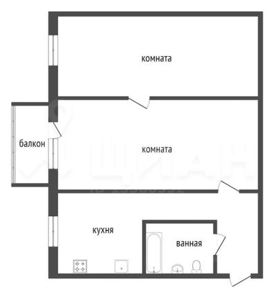 Продажа 2-комнатной квартиры 48,1 м², 5/5 этаж