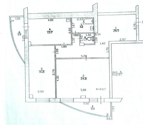 Продажа 2-комнатной квартиры 87,6 м², 5/7 этаж