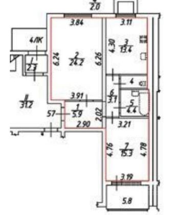 Продажа 2-комнатной квартиры 68,3 м², 1/5 этаж