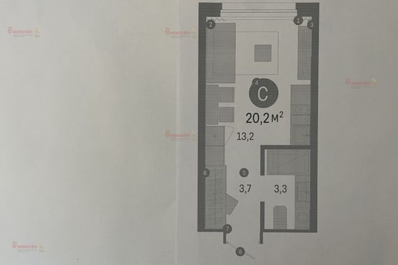 Продажа квартиры-студии 20,3 м², 4/17 этаж