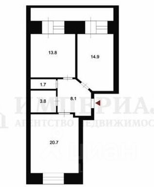 Продажа 2-комнатной квартиры 63 м², 1/9 этаж