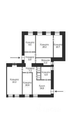 Продажа многокомнатной квартиры 113,9 м², 3/5 этаж