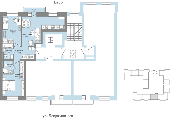 Продажа 3-комнатной квартиры 64 м², 3/8 этаж